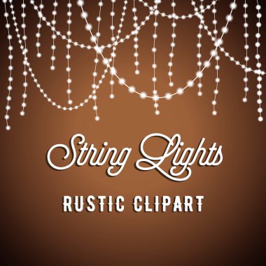 Rustic String Lights Background
