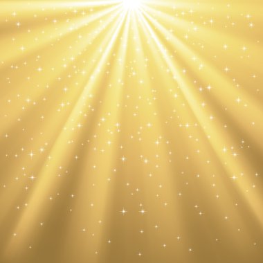 ışık ve yıldız Golden ışınları