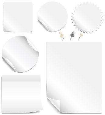 beyaz etiket ve sayfalar