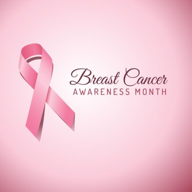 Breast Cancer Awareness Ribbon Background clipart