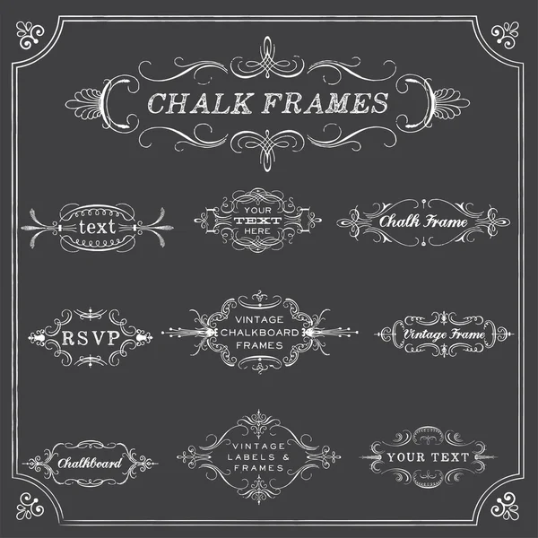 Chalkboard Frames — Stock Vector
