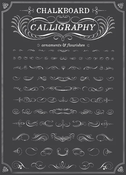 Tableaux Calligraphie Ornements — Image vectorielle