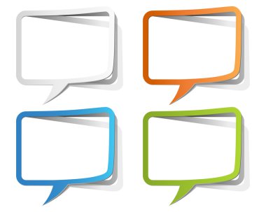 Renkli konuşma balonu sınırları