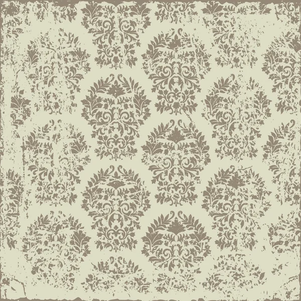 Grunge Damask patroon — Stockvector