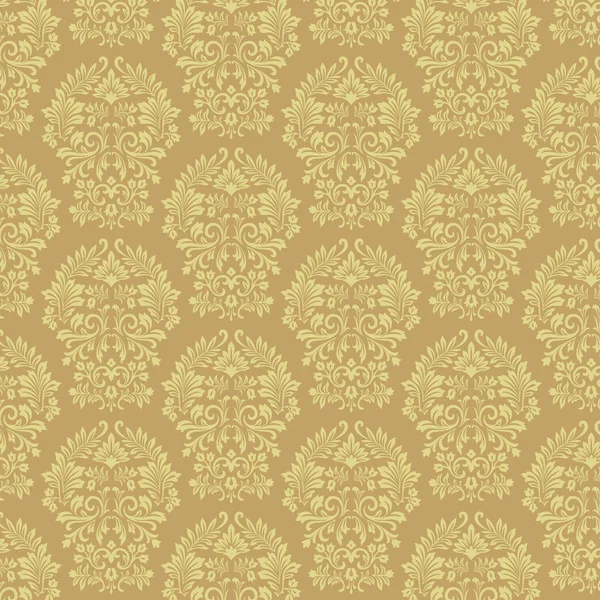 Altın damask deseni — Stok Vektör