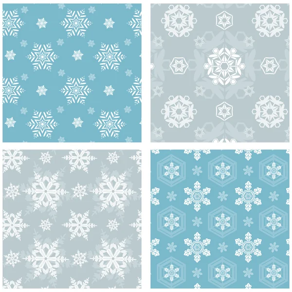 Snowflake Pattern Set — Stock Vector