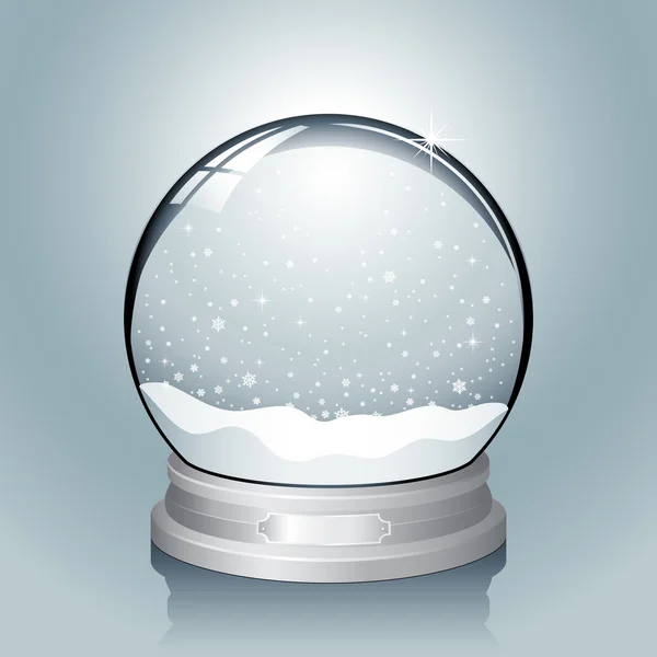 Śnieg srebrny glob — Wektor stockowy