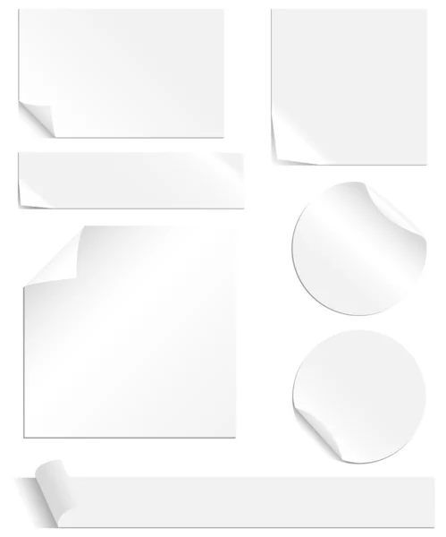 White Labels Set — Stock Vector