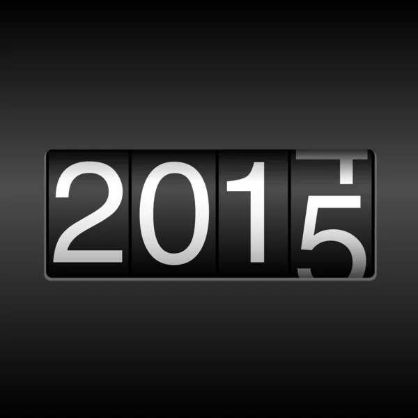 Cuentakilómetros de año nuevo 2015 — Vector de stock