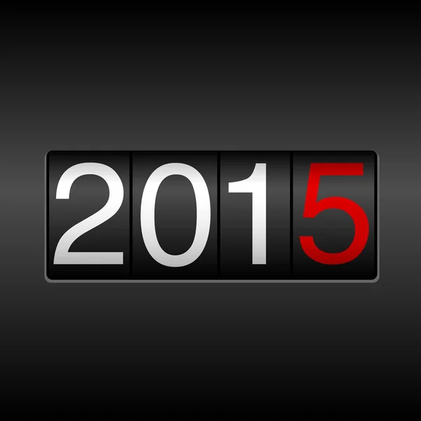 2015-re új év kilométer-számláló — Stock Vector