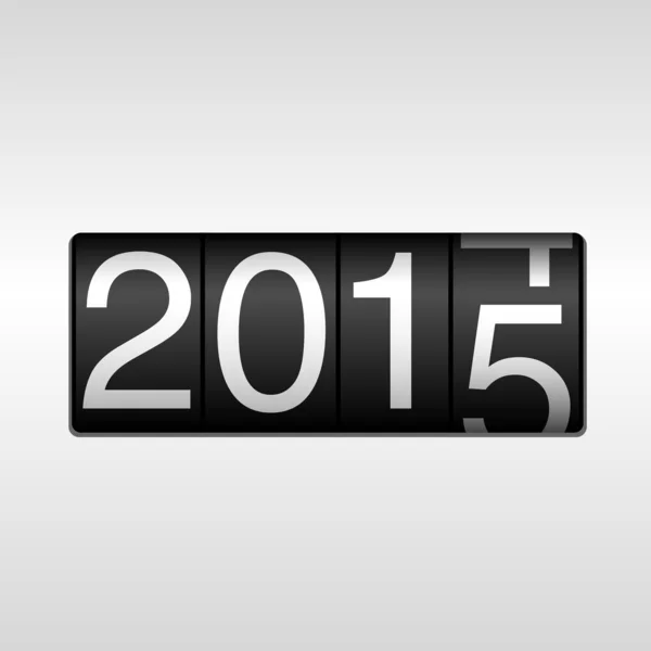 2015 Nieuwjaar kilometerteller — Stockvector