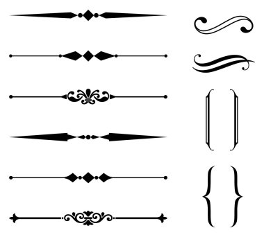 Rule Line and Ornament Set clipart