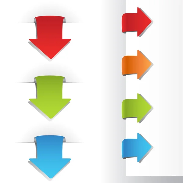 Etichette segnalibro freccia — Vettoriale Stock