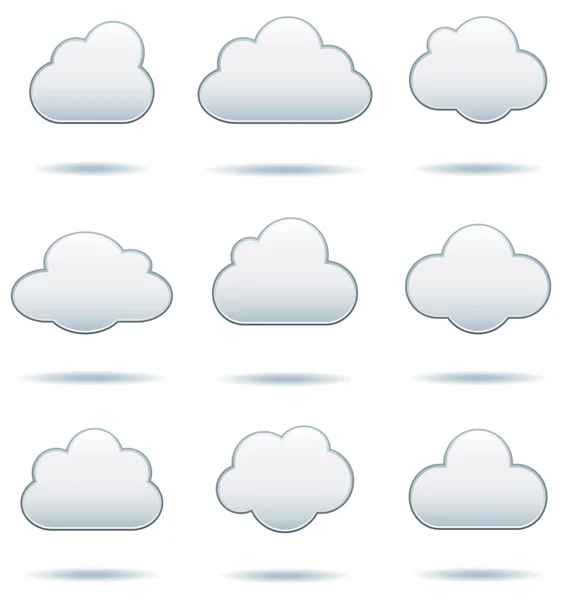 Cloud Icons — Stock Vector