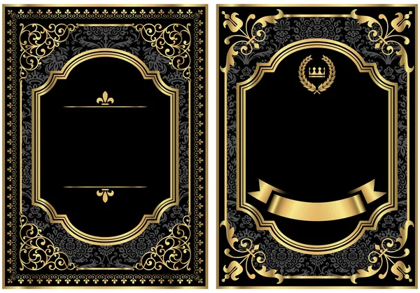 Altın Vintage kaydırma çerçeveler