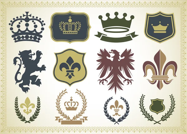 Heraldiek ornamenten — Stockvector