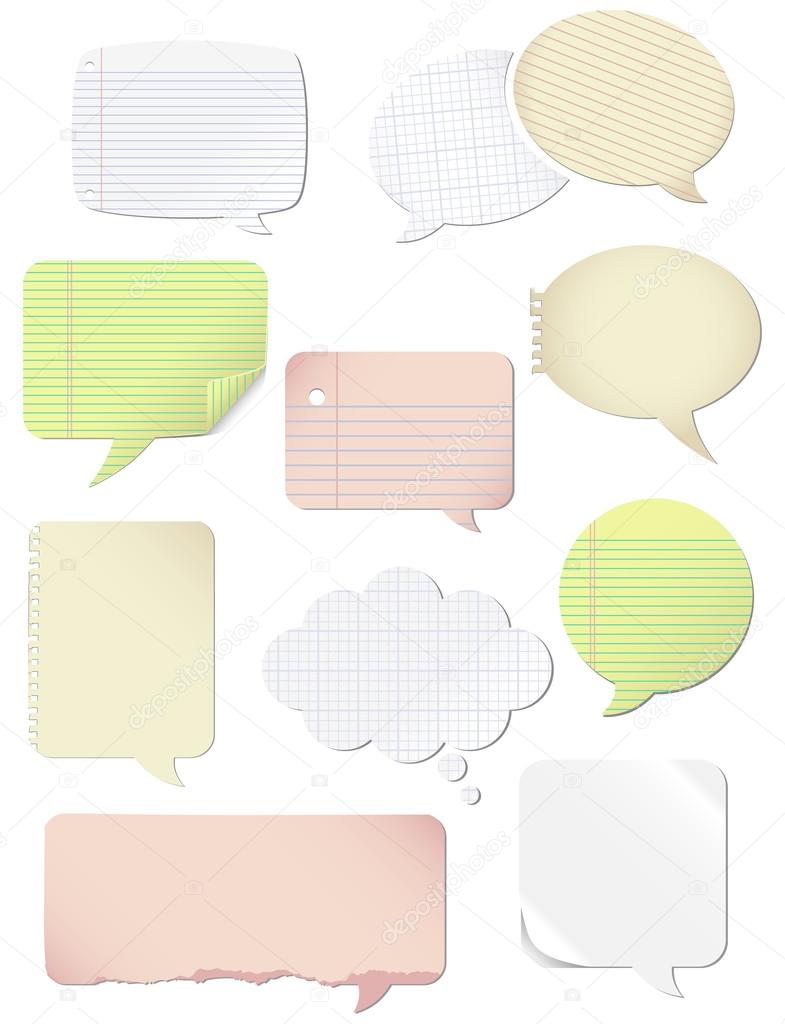 Paper Speech Bubbles