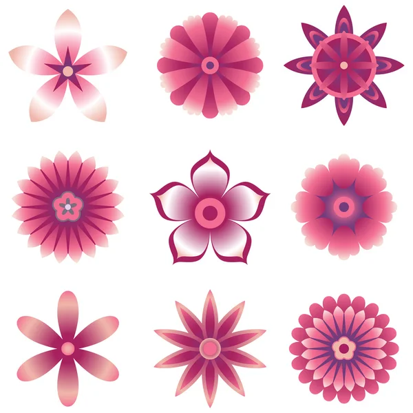 Flower Element Set — Stock Vector