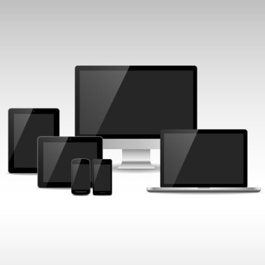 Bilgisayarlar, tabletler ve telefonları ile siyah ekran