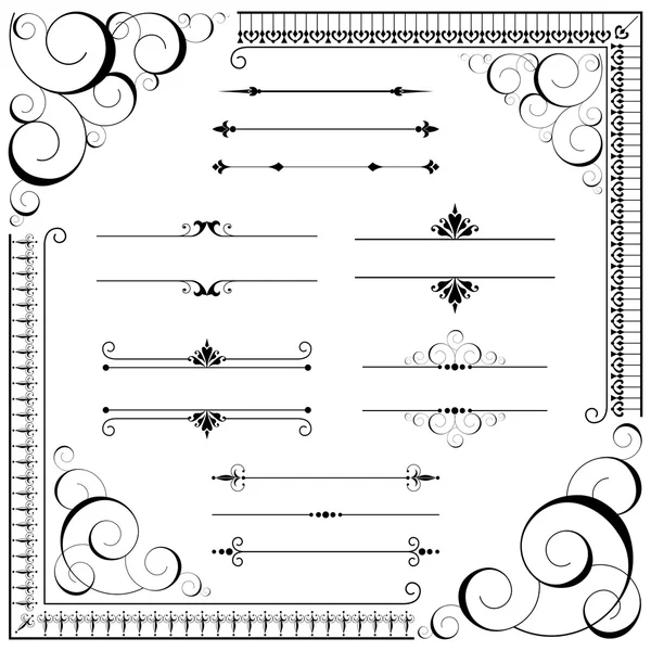 Conjunto de adornos Vintage — Archivo Imágenes Vectoriales