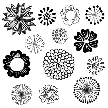 çiçek öğeleri kümesi