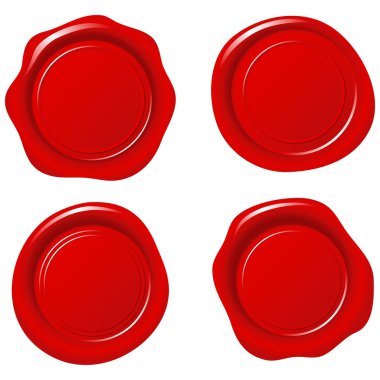 Parlak kırmızı mum mühürleri