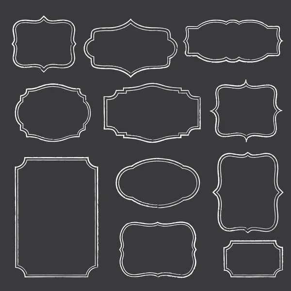 Chalkboard Frames Set — Stock Vector