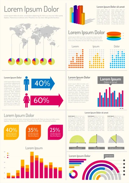 Infographic düzen kümesi — Stok Vektör