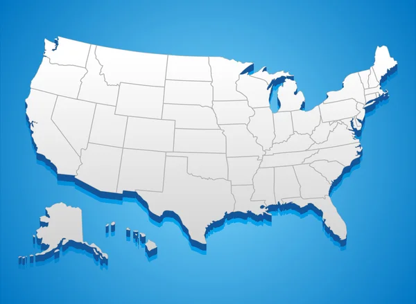 États-unis d'Amérique carte — Image vectorielle