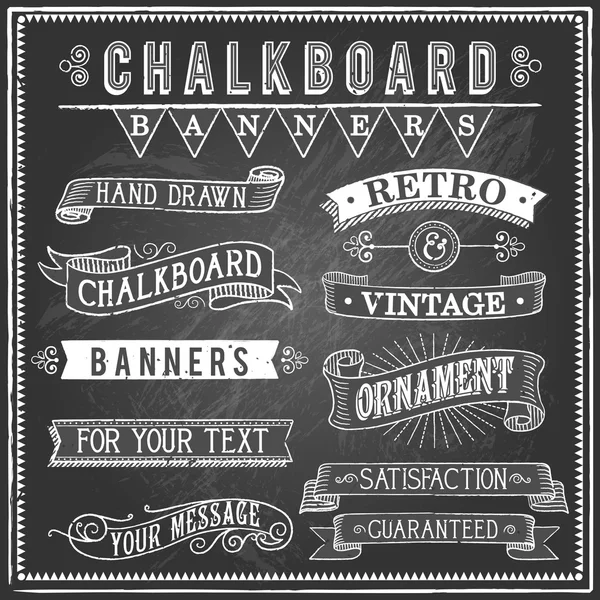 Εκλεκτής ποιότητας Chalkboard πανό — Διανυσματικό Αρχείο