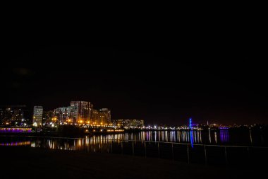 Uydu şehri Penza 'nın gece fotoğrafı. Yüksek kalite fotoğraf