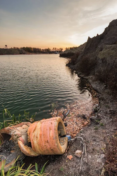 Lac Pollué Penza Fédération Russie Photo Haute Qualité — Photo