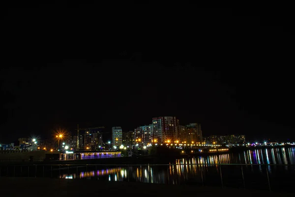 야간 위성 도시 펜자의 사진 — 스톡 사진