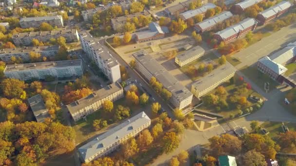 Private sector of Penza in autumn — Stock Footage Private Sector Penza Autumn Stock Video