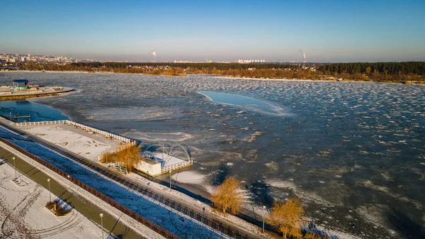 Penza Winter Van Russische Federatie Foto Uit Lucht Hoge Kwaliteit — Stockfoto