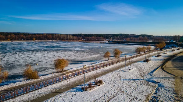 Rusya Federasyonu Nun Kışın Penza Kenti Havadan Çekilen Fotoğraflar Yüksek — Stok fotoğraf