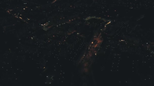 Рейс Ночью Над Городом Пенза — стоковое видео