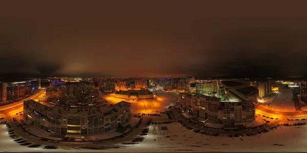 Penza bölgesi bir uydu şehridir. Kışın gece vakti — Stok fotoğraf