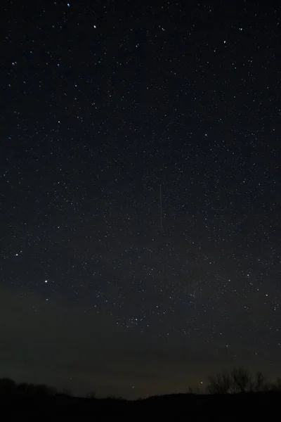 Een Zeer Donkere Sterrennacht Een Foto Genomen Russische Federatie Hoge — Stockfoto