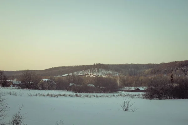 Fotografia Região Penza Área Rural Inverno Foto Alta Qualidade — Fotografia de Stock