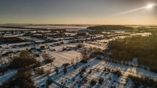 Luftaufnahmen Vom Vorfrühling Der Region Penza Hochwertiges Foto — Stockfoto