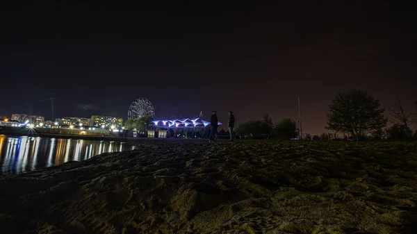 Sura Rivierdijk Penza Nachts Hoge Kwaliteit Foto — Stockfoto