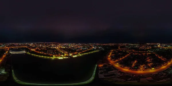 Fotografia aérea da cidade de Penza à noite — Fotografia de Stock