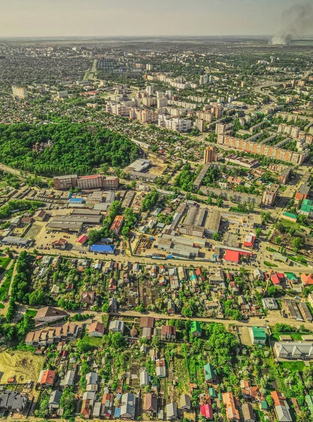 Fotografía aérea de la ciudad de Penza en el verano — Foto de Stock