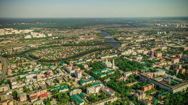 Влітку Аерофотозйомка Міста Пензи Фотографія Високої Якості — стокове фото