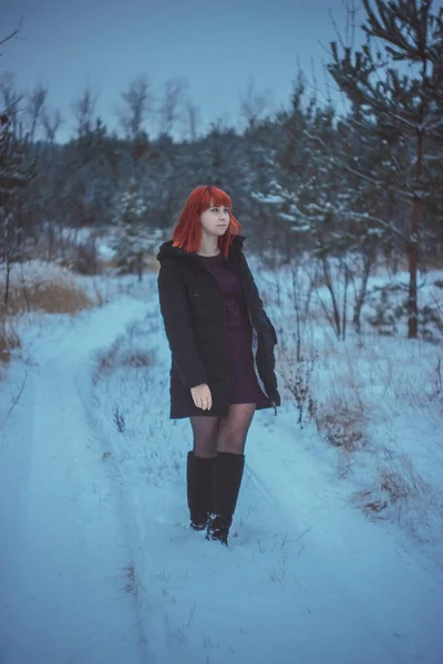 Красивая Молодая Девушка Рыжими Волосами Высокое Качество Фото — стоковое фото