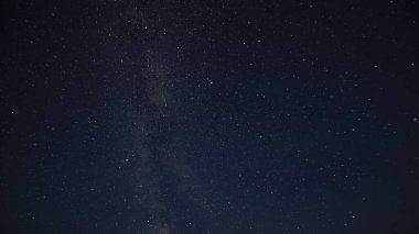 Sıcak bir yaz gecesinde yıldızlı gece gökyüzü. Samanyolu. 