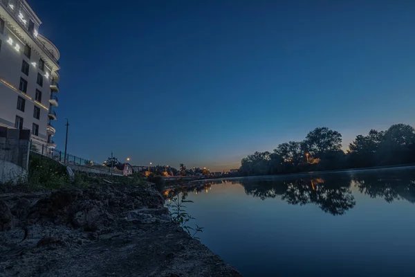 Frühmorgendlicher Sonnenaufgang Über Dem Fluss Sura Hochwertiges Foto — Stockfoto