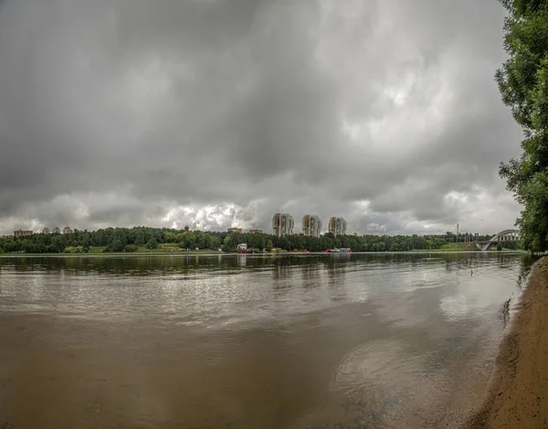 Aterro Parque Cidade Khimki Foto Alta Qualidade — Fotografia de Stock