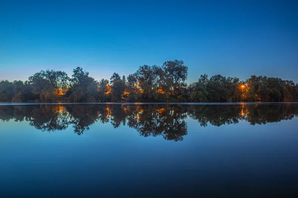 Lever Soleil Tôt Matin Sur Rivière Sourate Photo Haute Qualité — Photo